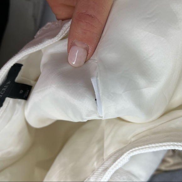 6) J.Crew Embroidered White Mini Skirt Size 10 - Picture 7 of 8